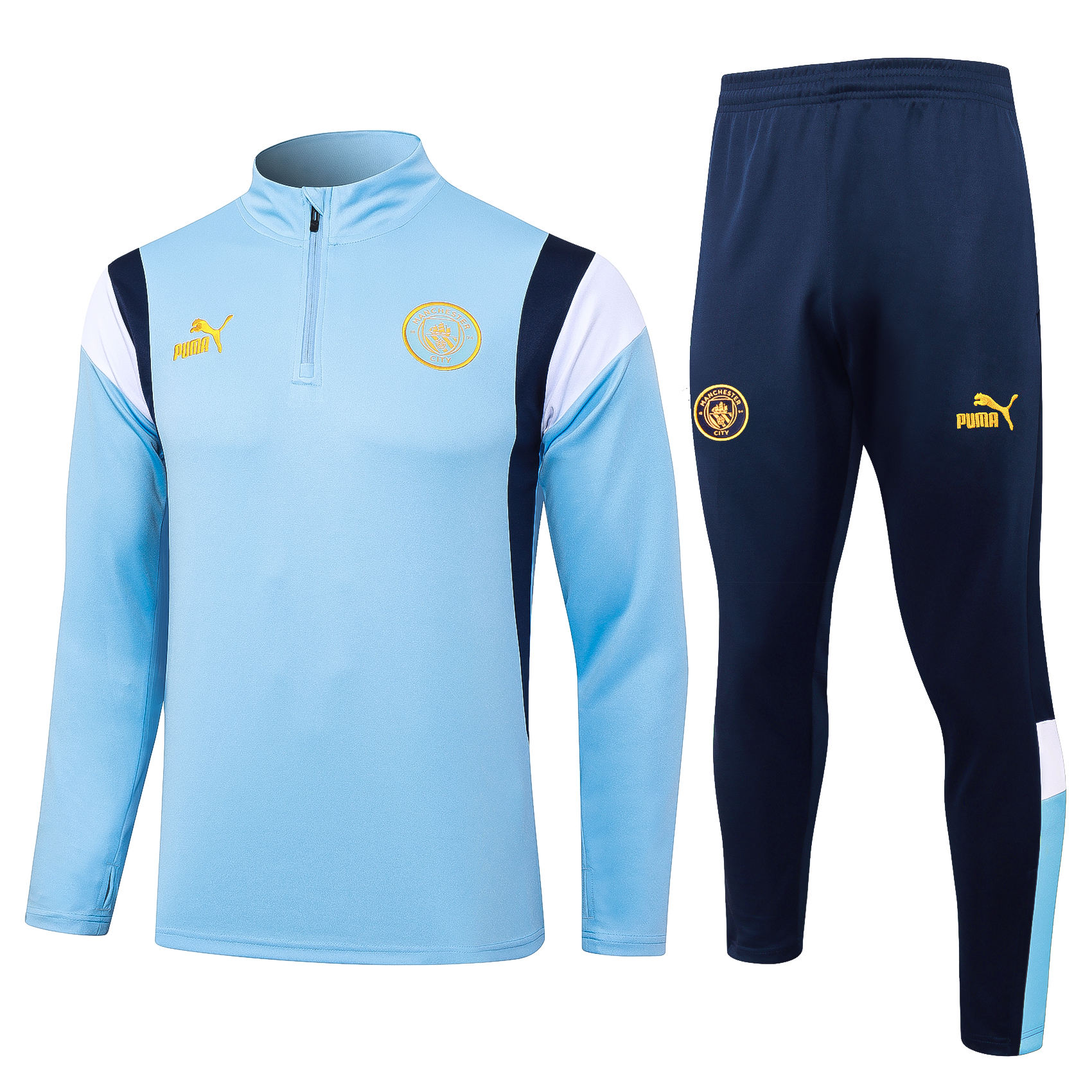 Manchester 23-24 Long Sleeve Training Set - Light Blue